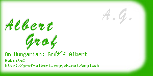 albert grof business card